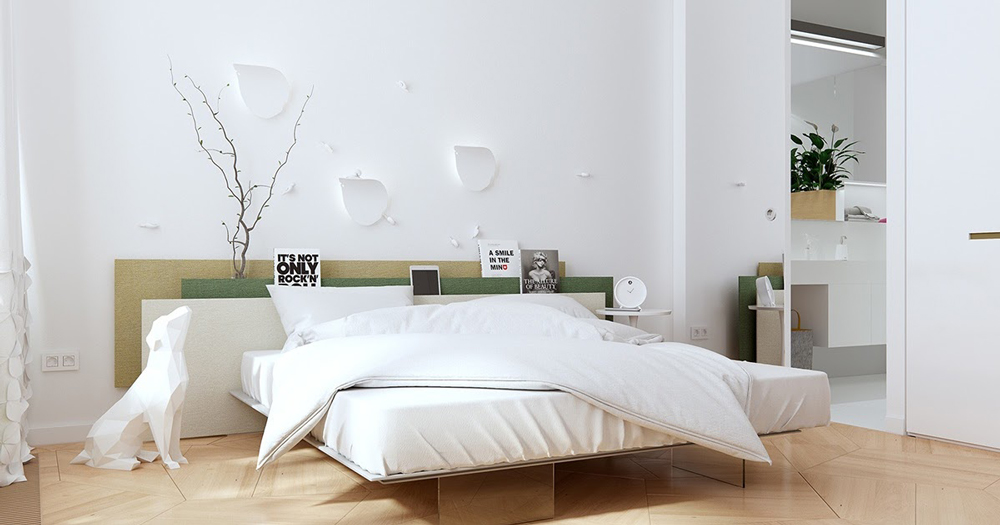 Phong cách tối giản với tông màu trắng làm chủ đạo