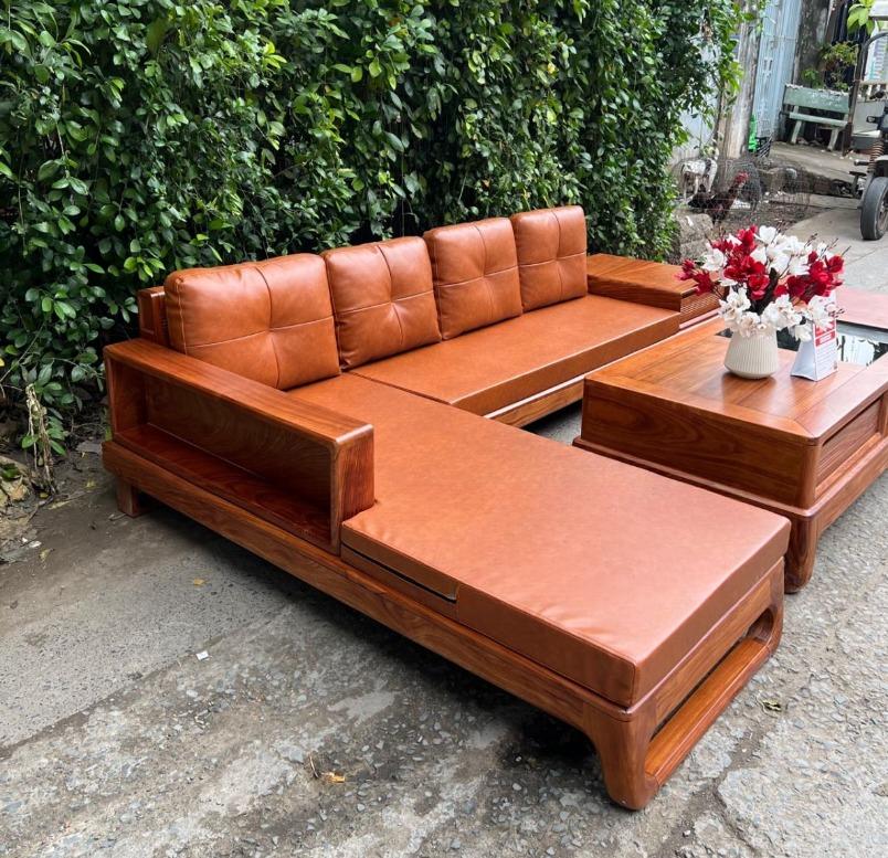 Sofa góc gỗ sồi Nga