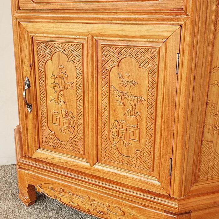 Tủ rượu góc gỗ gõ đỏ