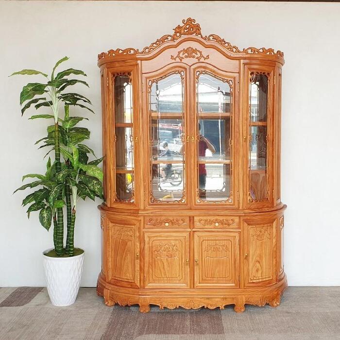 Tủ rượu góc gỗ gõ đỏ