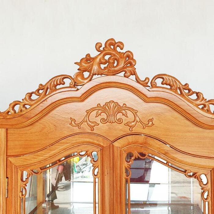 Tủ rượu góc gỗ gõ đỏ