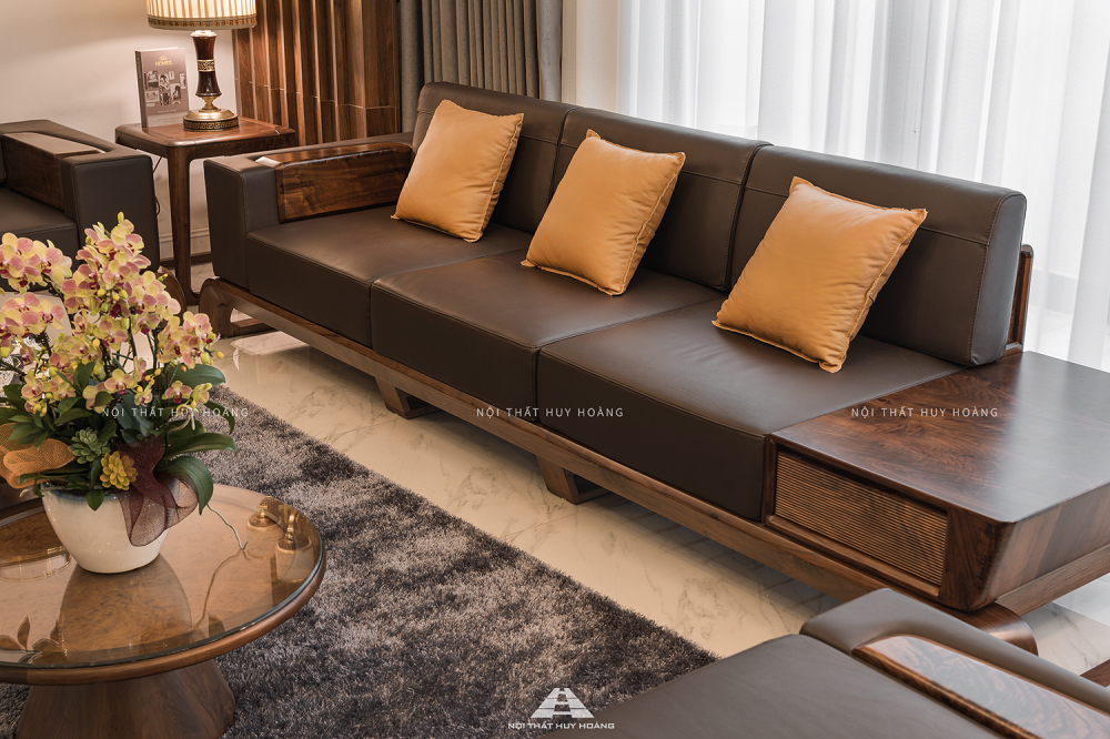 Sofa gỗ óc chó hiện đại Avalon 01