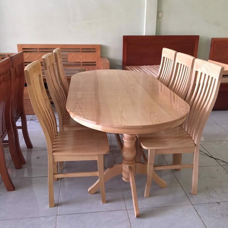 Bàn ghế gỗ sồi
