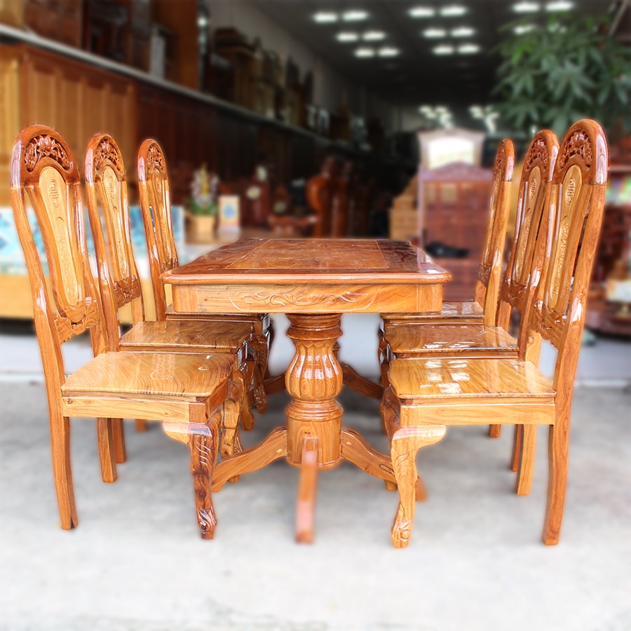 Nhược điểm của bộ bàn ăn 6 ghế gỗ gõ đỏ