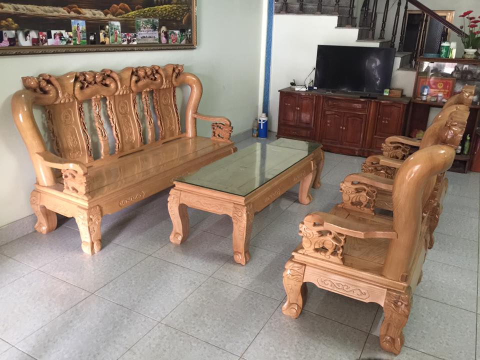 Bộ bàn ghế gỗ sồi Mỹ