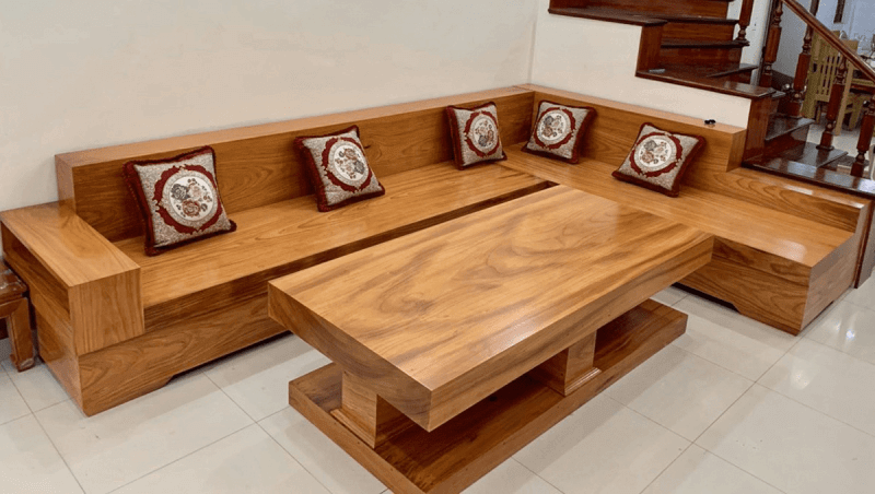 Bộ bàn ghế gỗ gõ đỏ tay 18 Nam Phi