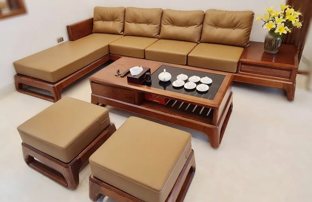 Bàn ghế sofa gỗ tần bì