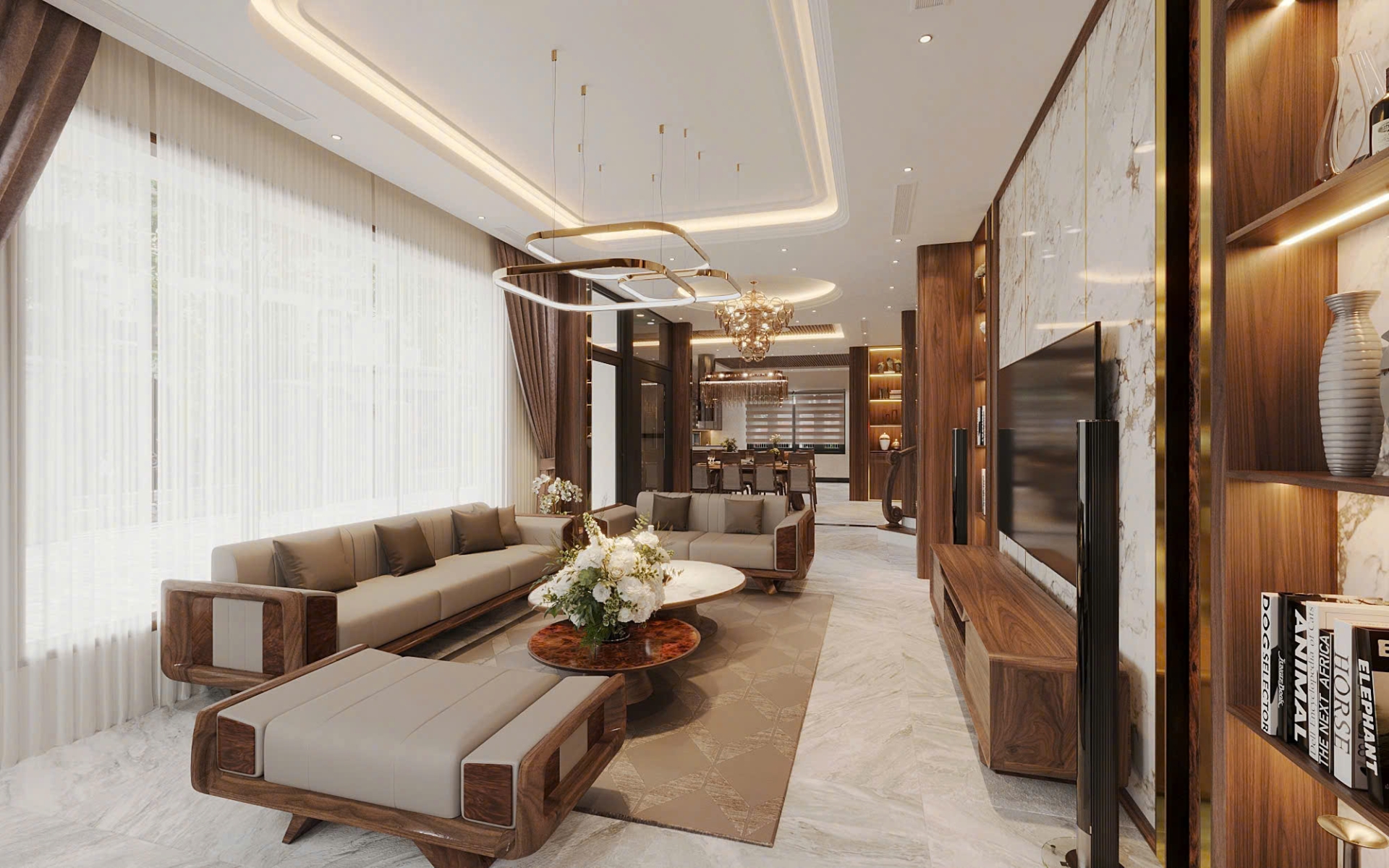 Sofa gỗ óc chó Avalon 57