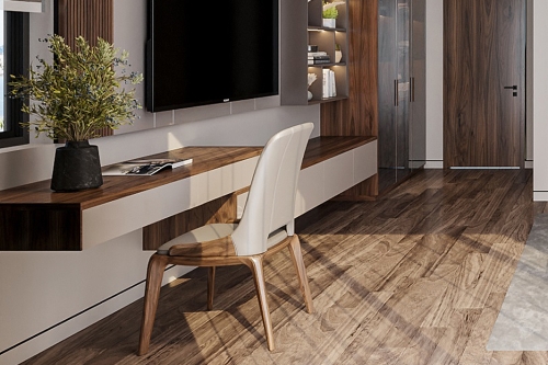 Bàn phấn gỗ óc chó BTĐ-02