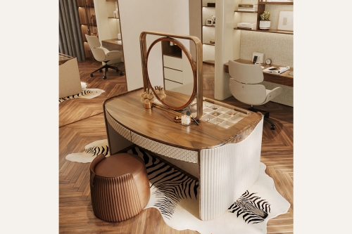 Bàn trang điểm bằng gỗ óc chó BTĐ-05