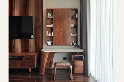 Bàn trang điểm gỗ óc chó BTĐ-36