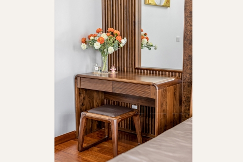 Bàn trang điểm gỗ óc chó BTĐ-46