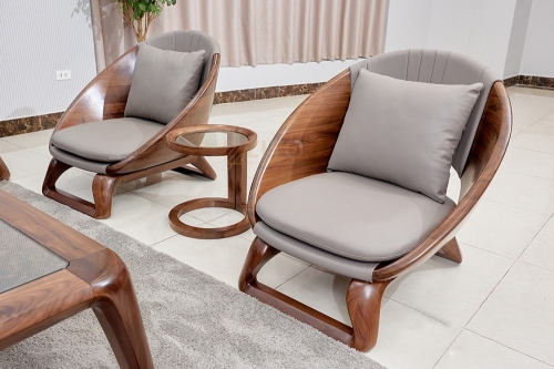 Ghế thư giãn gỗ óc chó mẫu 11