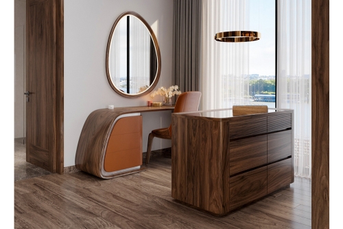 Tủ phụ kiện gỗ óc chó mẫu 02