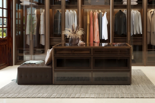 Tủ phụ kiện gỗ óc chó mẫu 05