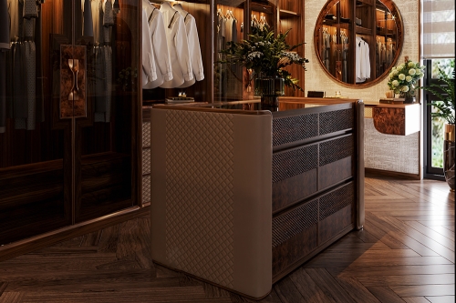 Tủ phụ kiện gỗ óc chó mẫu 07