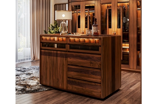 Tủ phụ kiện gỗ óc chó mẫu 09