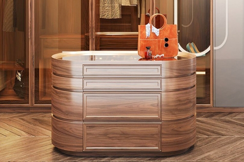 Tủ phụ kiện gỗ óc chó mẫu 18