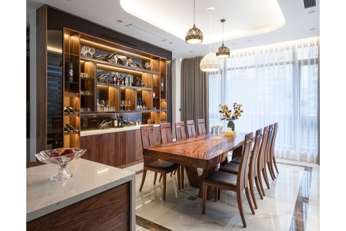 Tủ rượu gỗ óc chó TR-04