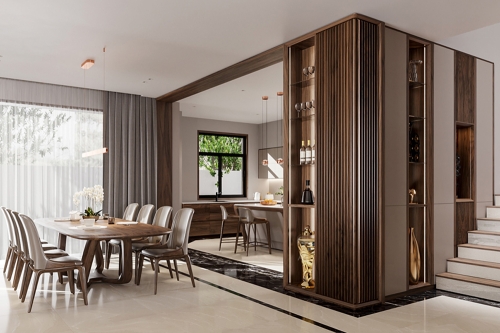 Tủ rượu gỗ óc chó TR-07