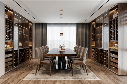 Tủ rượu gỗ óc chó TR-08