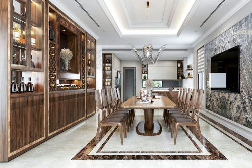 Tủ rượu gỗ óc chó TR-09