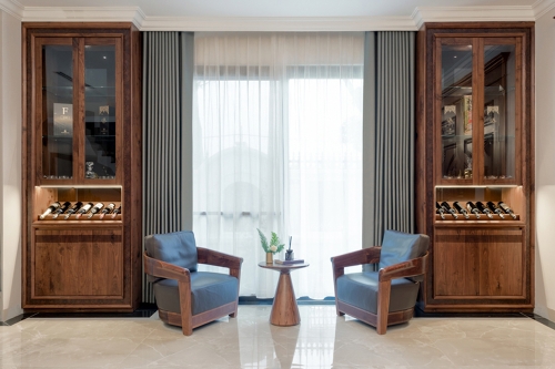 Tủ rượu gỗ óc chó TR-19