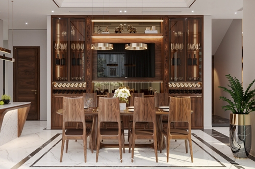 Tủ rượu gỗ óc chó TR-20