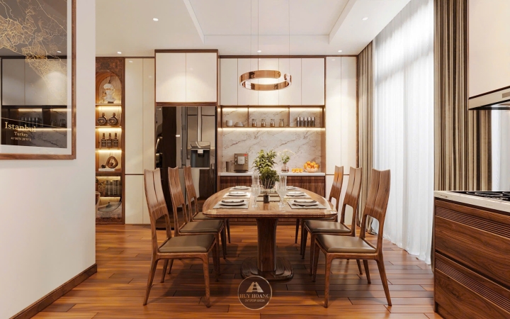 Bàn ăn gỗ óc chó