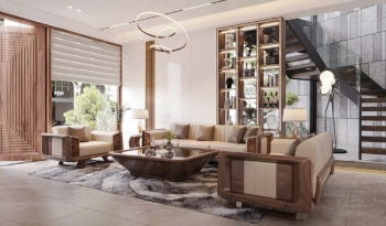 THIẾT KẾ NỘI THẤT GỖ ÓC CHÓ BIỆT THỰ ĐÔNG ANH - HÀ NỘI
