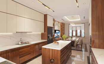 Thiết kế nội thất gỗ óc chó biệt thự cao cấp tại Hà Nam
