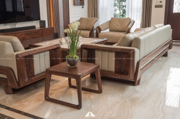 Thiết kế nội thất gỗ óc chó biệt thự Nguyệt Quế Vinhomes Riverside The Harmony
