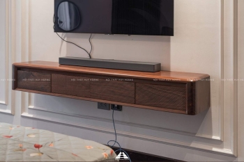 Thiết kế nội thất gỗ óc chó biệt thự Nguyệt Quế Vinhomes Riverside The Harmony