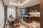 Thiết kế nội thất gỗ óc chó biệt thự Nguyệt Quế Vinhomes Riverside The Harmony