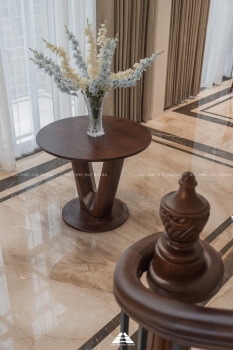 Thiết kế nội thất gỗ óc chó biệt thự Nguyệt Quế Vinhomes Riverside The Harmony