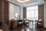 Thiết kế nội thất gỗ óc chó biệt thự Nguyệt Quế Vinhomes Riverside The Harmony
