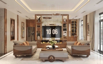 THIẾT KẾ NỘI THẤT GỖ ÓC CHÓ BIỆT THỰ QUẢNG BÌNH