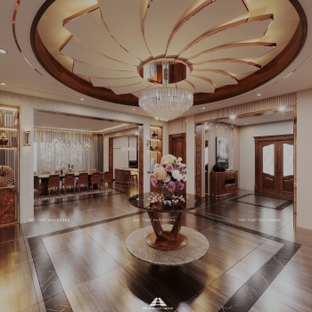 Thiết kế nội thất gỗ óc chó biệt thự Sala, Quận 2, TP Hồ Chí Minh