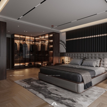 Thiết kế nội thất gỗ óc chó biệt thự Sala, Quận 2, TP Hồ Chí Minh