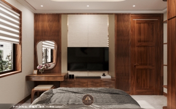 Thiết kế và thi công nội thất gỗ óc chó biệt thự Thanh Hóa