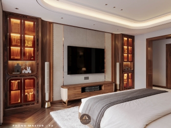 Thiết kế và thi công nội thất gỗ óc chó biệt thự Thanh Hóa