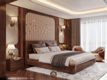 Thiết kế và thi công nội thất gỗ óc chó biệt thự Thanh Hóa