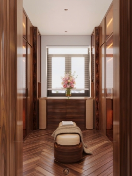 Thiết kế và thi công nội thất gỗ óc chó biệt thự Thanh Hóa