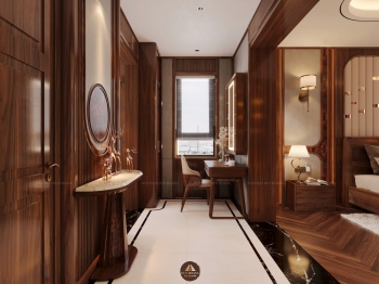 Thiết kế và thi công nội thất gỗ óc chó biệt thự Thanh Hóa