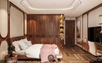 Thiết kế và thi công nội thất gỗ óc chó biệt thự Thanh Hóa