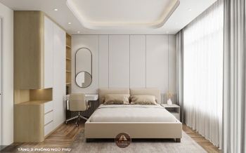 Thiết kế nội thất gỗ óc chó biệt thự Thủ Đức