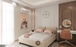 Thiết kế nội thất gỗ óc chó biệt thự Thủ Đức