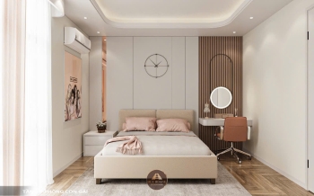 Thiết kế nội thất gỗ óc chó biệt thự Thủ Đức