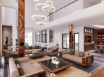 Thiết kế nội thất biệt thự gỗ óc chó tại Vĩnh Phúc 380m2