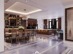 Thiết kế nội thất biệt thự gỗ óc chó tại Vĩnh Phúc 380m2